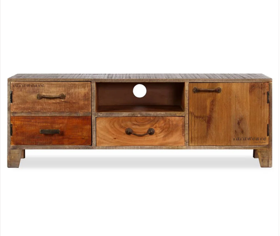 Indian Hand Carved Solid Wood TV Unit 25