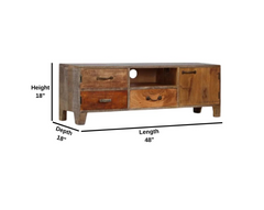 Indian Hand Carved Solid Wood TV Unit 25