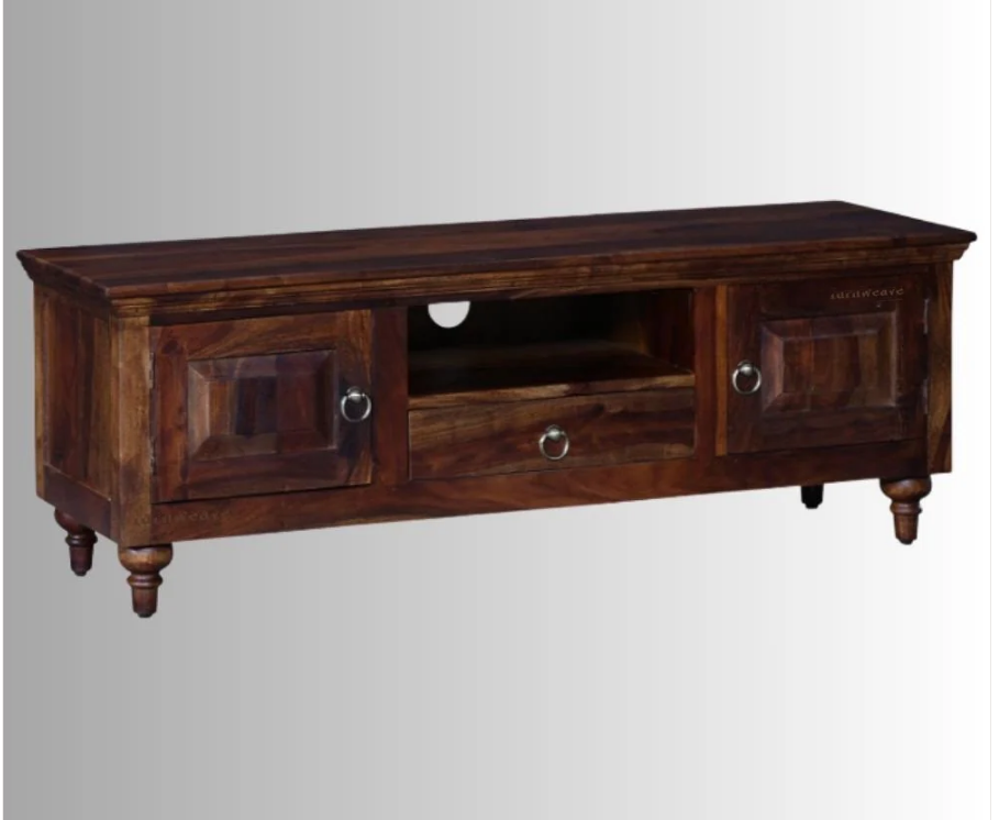 Indian Hand Carved Solid Wood TV Unit 26