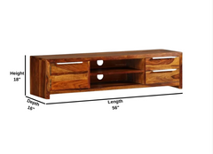 Indian Hand Carved Solid Wood TV Unit 27