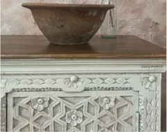 Indian Hand Carved Solid Wood TV Unit 29