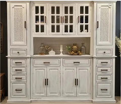 Handmade Indian Furniture Solid Mango Wood Crockery Unit Cabinet 02