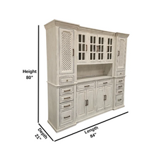 Handmade Indian Furniture Solid Mango Wood Crockery Unit Cabinet 02