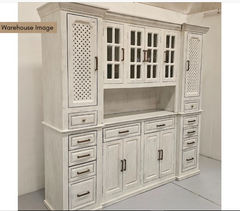 Handmade Indian Furniture Solid Mango Wood Crockery Unit Cabinet 02