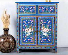 Avani Indian Hand Painted Solid Wood Cabinet D71