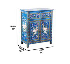 Avani Indian Hand Painted Solid Wood Cabinet D71