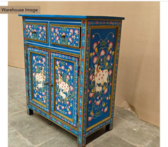 Avani Indian Hand Painted Solid Wood Cabinet D71