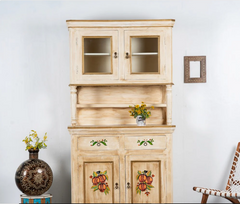 Handmade Indian Furniture Solid Mango Wood Crockery Unit Cabinet 03