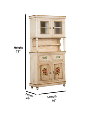 Handmade Indian Furniture Solid Mango Wood Crockery Unit Cabinet 03