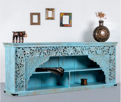 Indian Hand Carved Solid Wood Console Hall Table 21