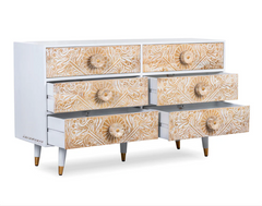 Hand Carved Solid Wood Chest of Drawers D20