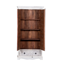 Indian Jaali Hand Carved Solid Wooden Cupboard Wardrobe D88