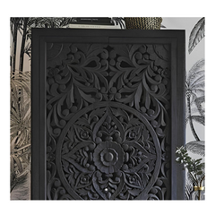 Indian Hand Carved Solid Wooden Cupboard Wardrobe D98