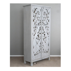 Indian Hand Carved Solid Wooden Cupboard Wardrobe D103