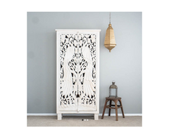 Indian Hand Carved Solid Wooden Cupboard Wardrobe D116