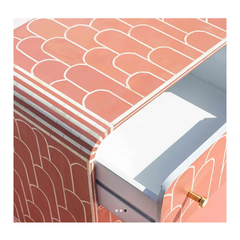 Bone Inlay Floral Pattern Chest of Drawer D27