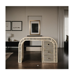 Bone Inlay Stripe Pattern Chest of Drawer Dresser D28