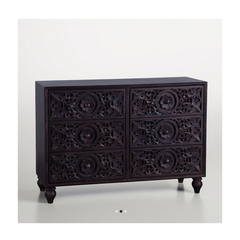 Indian Hand Carved Solid Wood Chest of Drawers D30