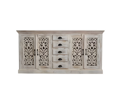 Indian Hand Carved Solid Wood Sideboard C23