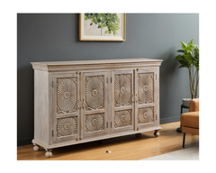 Indian Hand Carved Solid Wood Sideboard C24