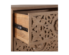 Indian Hand Carved Solid Wood Chest of Drawers Dresser D33