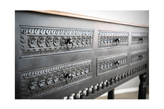 Indian Hand Carved Solid Wood Chest of Drawers Dresser D34