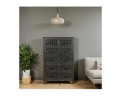 Indian Hand Carved Solid Wood Chest of Drawers D35