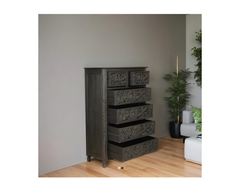 Indian Hand Carved Solid Wood Chest of Drawers D35
