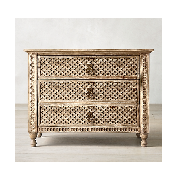 Indian Hand Carved Solid Wood Chest of Drawers D37