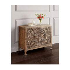 Indian Hand Carved Solid Wood Chest of Drawers D41