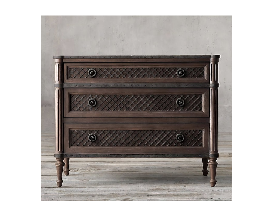 Indian Hand Carved Solid Wood Chest of Drawers D42