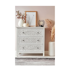 Indian Hand Carved Solid Wood Chest of Drawers D44