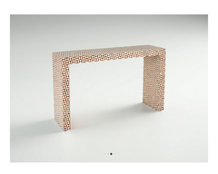 Bone Inlay Geometric Pattern Console Hall Table 29