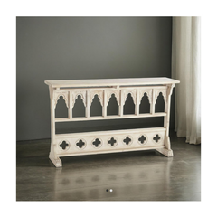 Mughal Hand Carved Solid Wood Console Hall Table 32