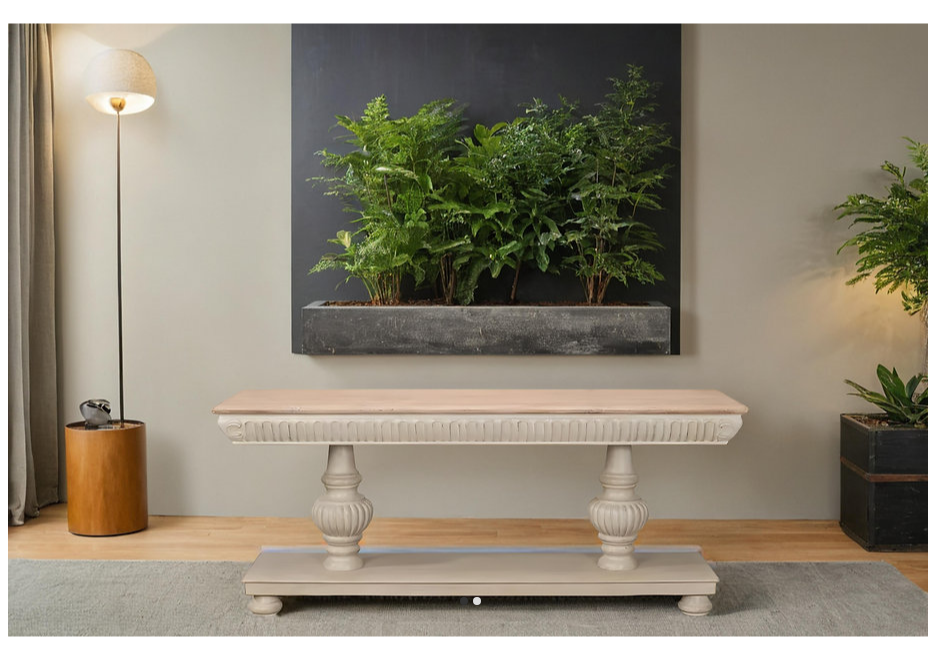 French Provincial Style Pillar Console Table 33
