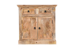 Handmade Indian Furniture Mango Wooden 2 Doors Cabinet