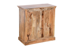 Handmade Indian Furniture Mango Wooden 2 Doors Cabinet