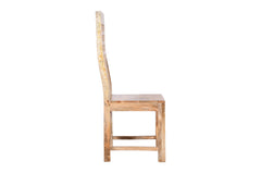 Handmade Mango Wood Chair in Natural Finish 45x43x114Cm