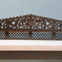 Traditional Indian carved bench carvings