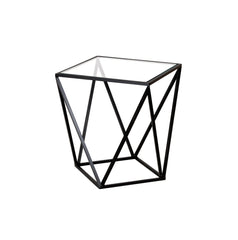 Kraft Bazaar Valerie Geometric Side Table in Black 40x40x45Cm