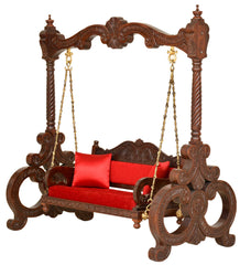 Handmade Indian Furniture Carved Solid Mango Wood Jhula Swing