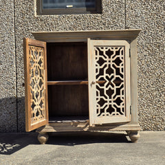 Indian Style Carved Solid Wood Cabinet Vanity 120x45x100cm