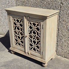 Indian Style Carved Solid Wood Cabinet Vanity 120x45x100cm