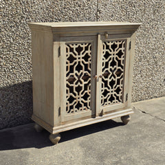 Indian Style Carved Solid Wood Cabinet Vanity 120x45x100cm