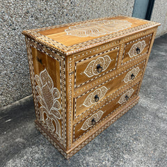 Indian Furniture Handmade Solid Wood Chest of Drawer 110x45x90 cm