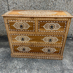 Indian Furniture Handmade Solid Wood Chest of Drawer 110x45x90 cm