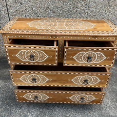 Indian Furniture Handmade Solid Wood Chest of Drawer 110x45x90 cm