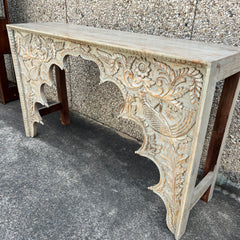 Indian Furniture Solid Hard Wood Carved Console Table