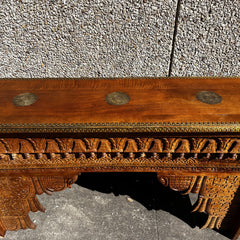 Handmade Indian Furniture Solid Hard Wood Carved Console Table 150x40x90Cm