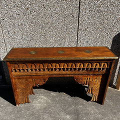 Handmade Indian Furniture Solid Hard Wood Carved Console Table 150x40x90Cm